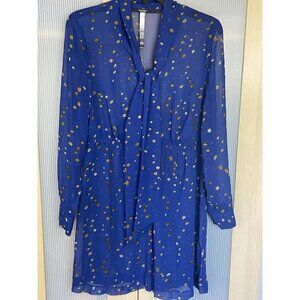 Kensie Blue Shear Blouse Dress Sz M Party Festival Fairy Princess Casual Summer